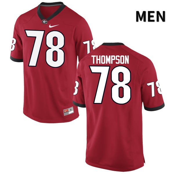 Georgia Bulldogs Men's Trenton Thompson #78 Red Stitched College UGA Football Jersey 23KZ011DQ